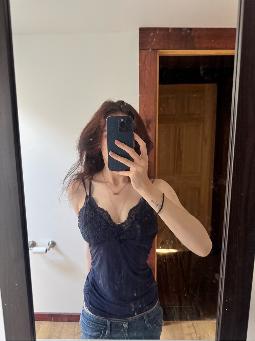 SHEIN Black Lace Cami Tank